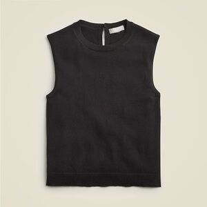 J. Crew Womens XXS Featherweight cashmere-blend cropped sweater shell Black READ